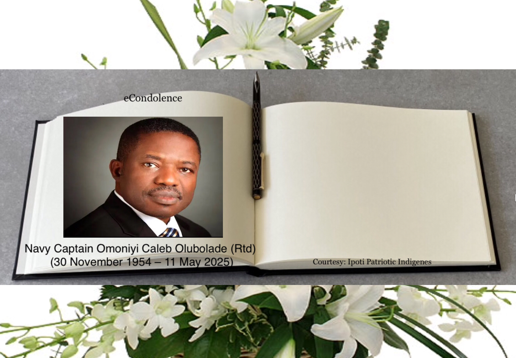 Forever in Our Hearts: Condolences/ Tribute to Navy Captain Caleb Omoniyi Olubolade